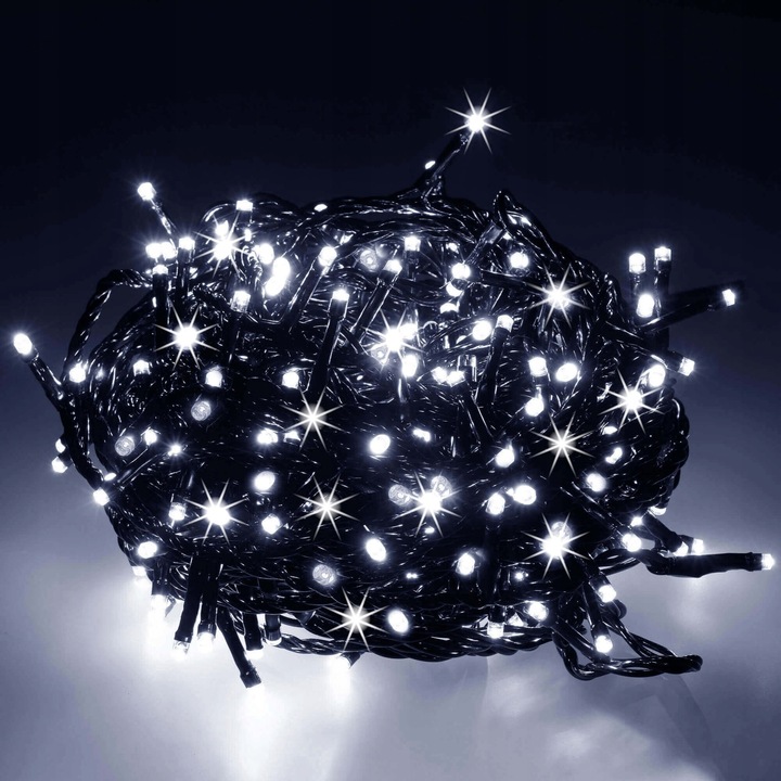 LAMPKI CHOINKOWE 1000LED ZEWNĘTRZNE KURTYNA ŚWIETLNA IP44 BIAŁE ZIMNE FLASH