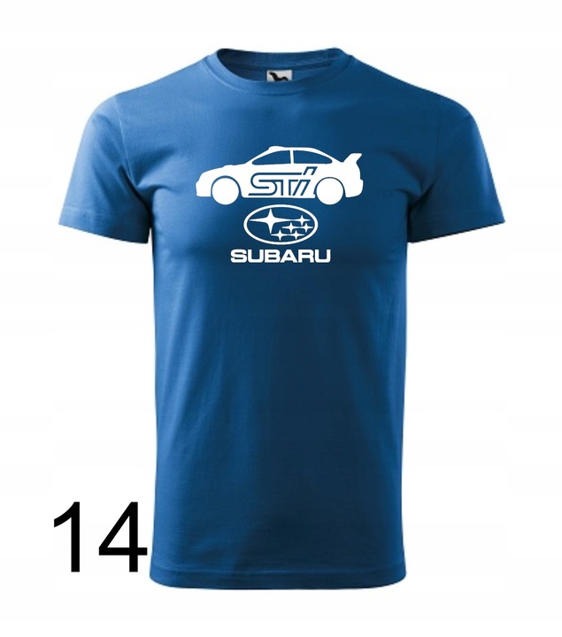 Koszulka męska SUBARU IMPREZA STI kolory