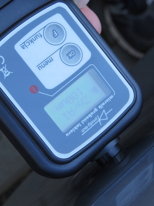 CZUJNIK MIERNIK TESTER GRUBOŚCI LAKIERU GL-2+