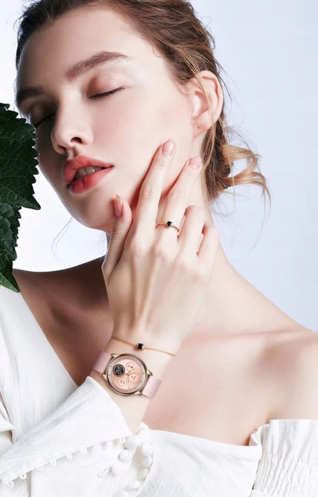 SMARTWATCH DAMSKI ZEGAREK AMOLED MENU PL ROZMOWY 2 PASKI + SŁUCHAWKI GRATIS