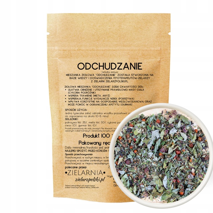 ODCHUDZANIE zioła na OTYŁOŚĆ APETYT ZATRZYMANIE WODY cukier GURMAR