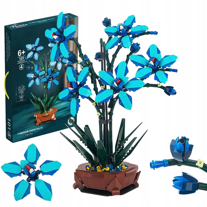 KLOCKI KWIATY BUKIET KONSTRUKCYJNE KREATYWNE PREZENT DLA NIEJ 1097ELEMENTÓW