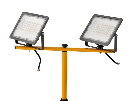 2x Halogen LED Naświetlacz Reflektor 50W IP65 PREMIUM + Statyw Budowlany