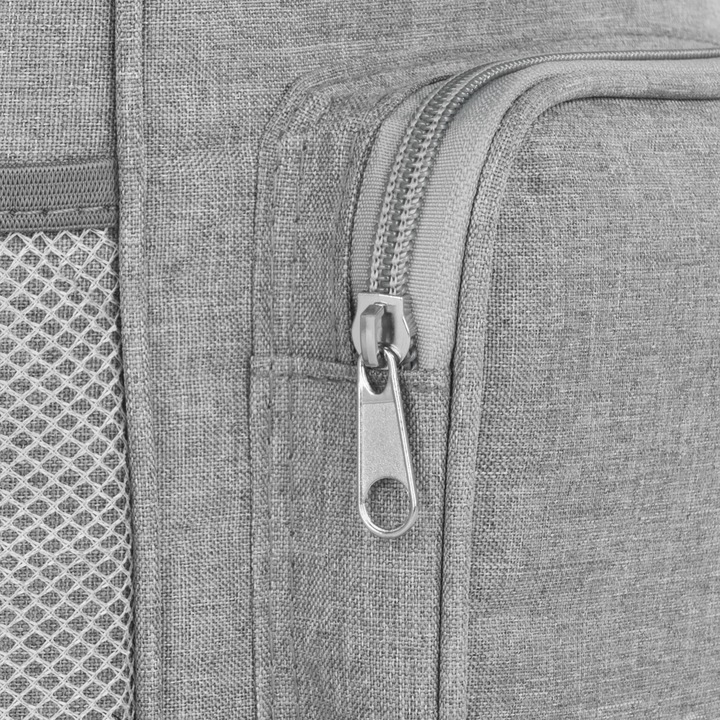 SOLIDNA TORBA TERMICZNA NA LUNCH PIKNIK 2 KOMORY + KIESZENIE PASEK SZARA