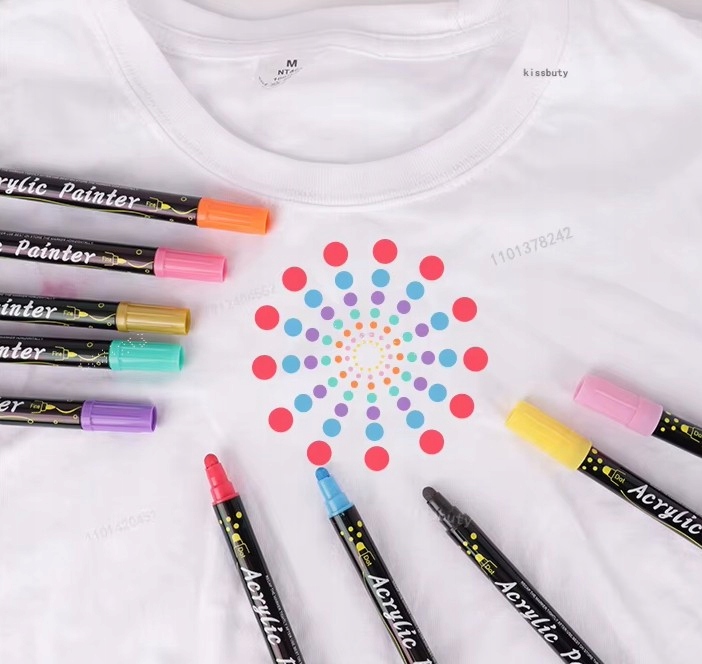 MARKERY AKRYLOWE ZESTAW 48 SZT Pisaki Flamastry Mazaki z farbą do kamieni