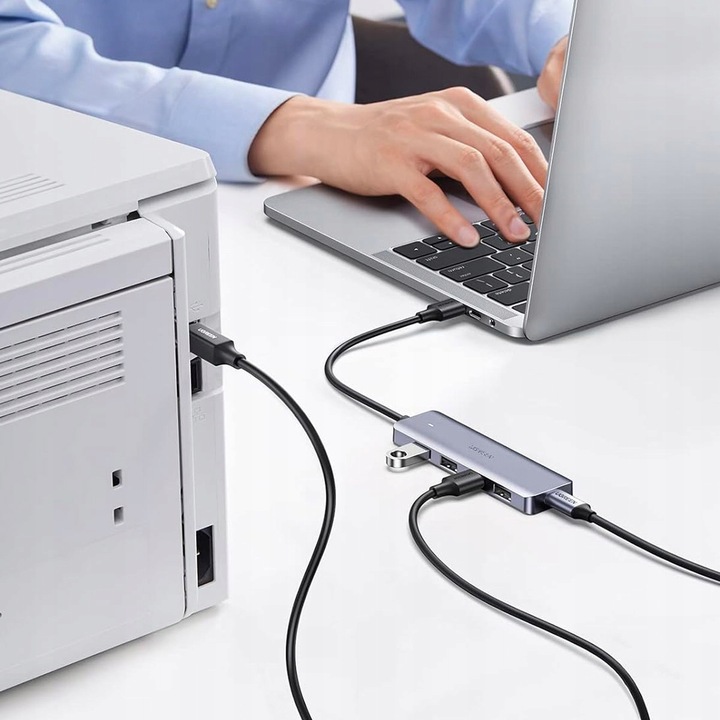UGREEN ADAPTER HUB ROZDZIELACZ 4x USB 3.2 DO KOMPUTERA TRANSFER DO 5Gbps