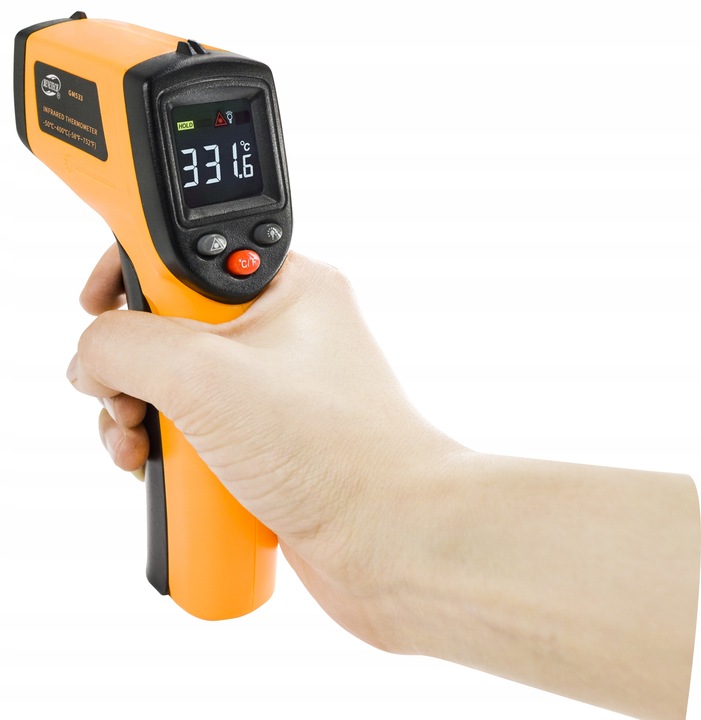 PIROMETR TERMOMETR LASEROWY BEZDOTYKOWY MIERNIK TEMPERATURY -50 +530 st.C