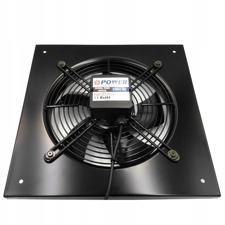 Wentylator przemysłowy osiowy ścienny WYCIĄGOWY 250mm 230V AC 2600rpm 65dB