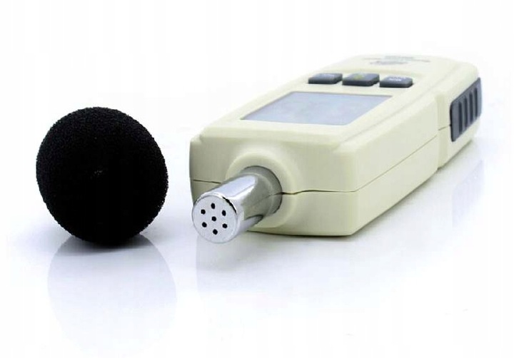 SONOMETR DECYBELOMIERZ CYFROWY MIERNIK NATĘŻENIA POZIOMU DŹWIĘKU HAŁASU LCD