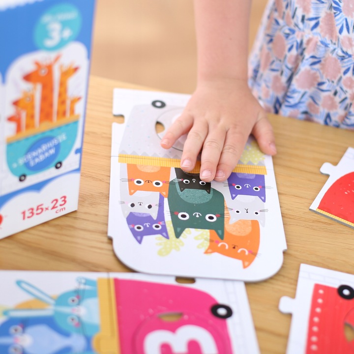 nauka liczenia Puzzle z dziurką CzuCzu Pociąg do liczenia 30 el.