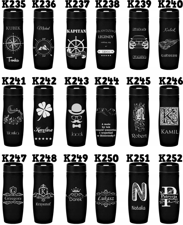KUBEK TERMICZNY Z GRAWEREM PREZENT WALENTYNKI DZIEŃ KOBIET