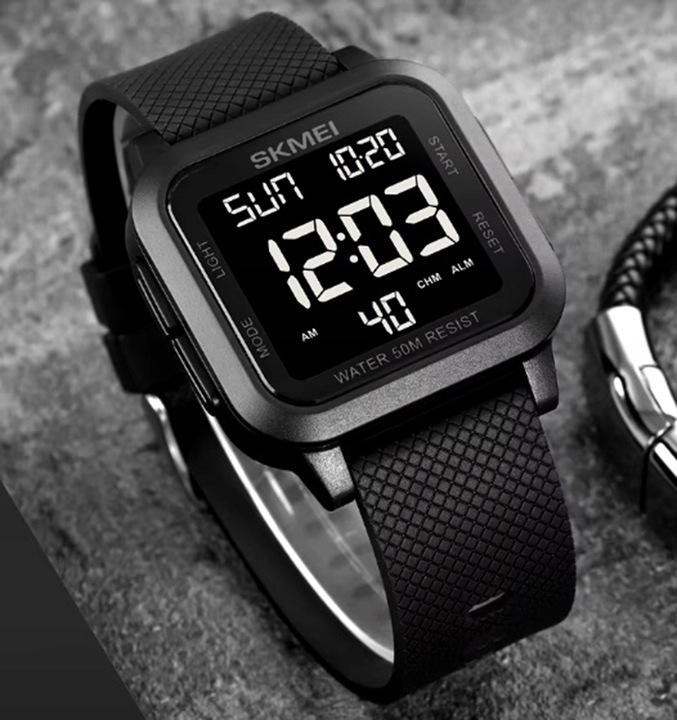 Zegarek męski SKMEI elektroniczny czytelna tarcza wiele funkcji