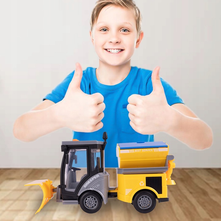 AUTO POJAZD ODŚNIEŻARKA DO ŚNIEGU SPYCHACZ ULICZNY LED DŹWIĘK NA BATERIE