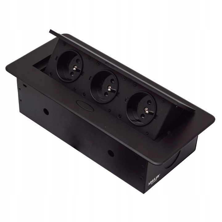 GNIAZDO POTRÓJNE CHOWANE W BLAT NABLATOWE GNIAZDKO