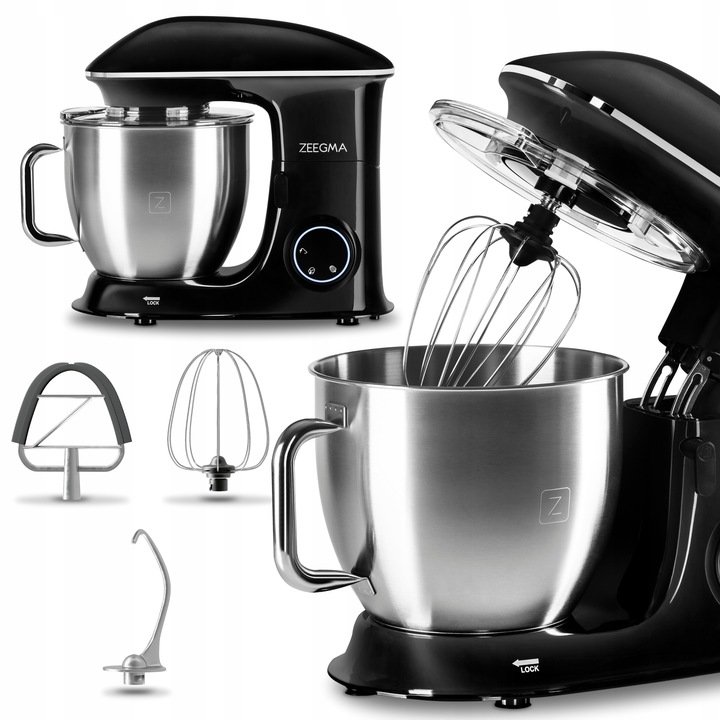ROBOT KUCHENNY PLANETARNY MIKSER 6,5L 2200W AKCESORIA Duża Misa Czarny