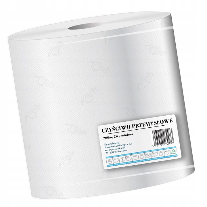 CZYŚCIWO przemysłowe DUŻY RĘCZNIK PAPIEROWY 2W celuloza rolka 2 sztuki 200m