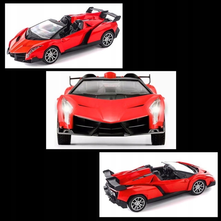 SAMOCHÓD ZDALNIE STEROWANY AUTO NA PILOTA RC POJAZD DLA DZIECKA LED PREZENT