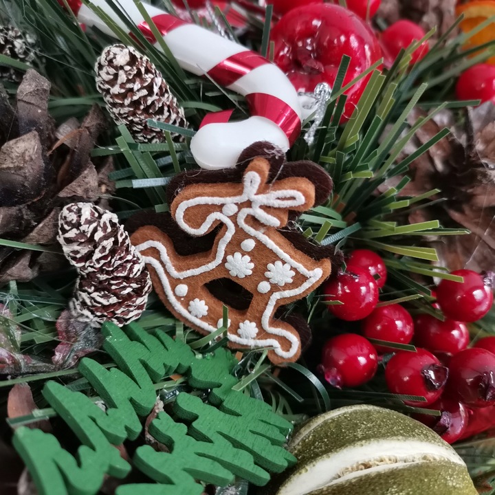 Wianek wieniec stroik 42 cm bożonarodzeniowy świąteczny