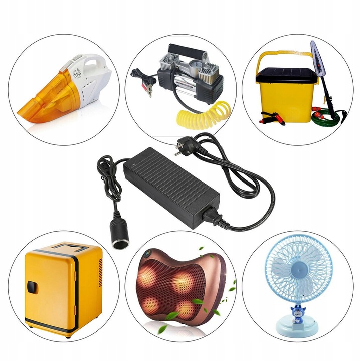 AC TO DC CONVERTER,120W 100V-240V TO 12V/10A CIGARETTE LIGHTER ADAPTER