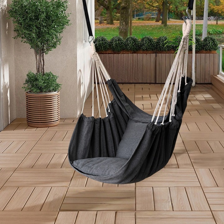 NOWOCZESNY HAMAK FOTEL OGRODOWY WISZĄCY KRZESŁO HUŚTAWKA