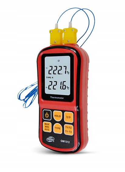 CYFROWY TERMOMETR 2x TERMOPARA TYPU K do 1372 st. KOMPATYBILNA J,K,T,E,N,R