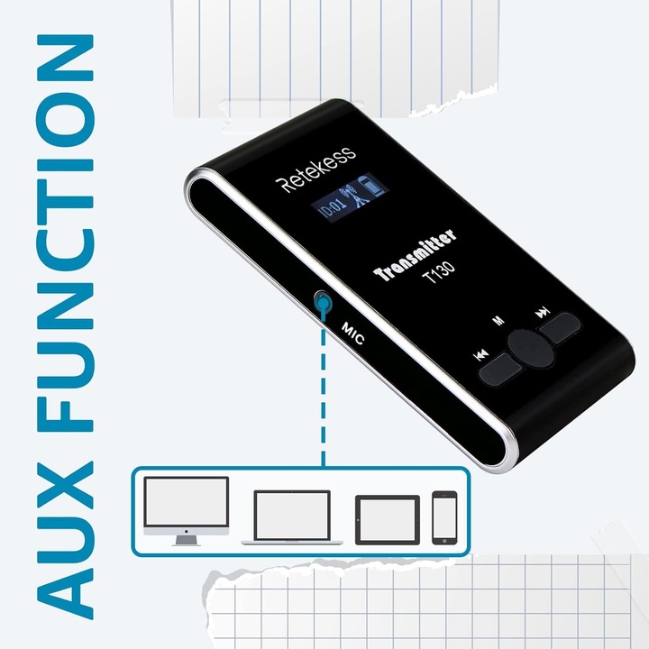 Retekess T130-T131 Bezprzewodowy System Tour Guide, Audio Tour Guide System