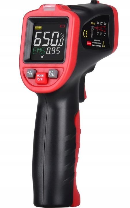 PIROMETR TERMOMETR LASEROWY BEZDOTYKOWY NA PODCZERWIEŃ EMISYJNOŚĆ -50+650°C