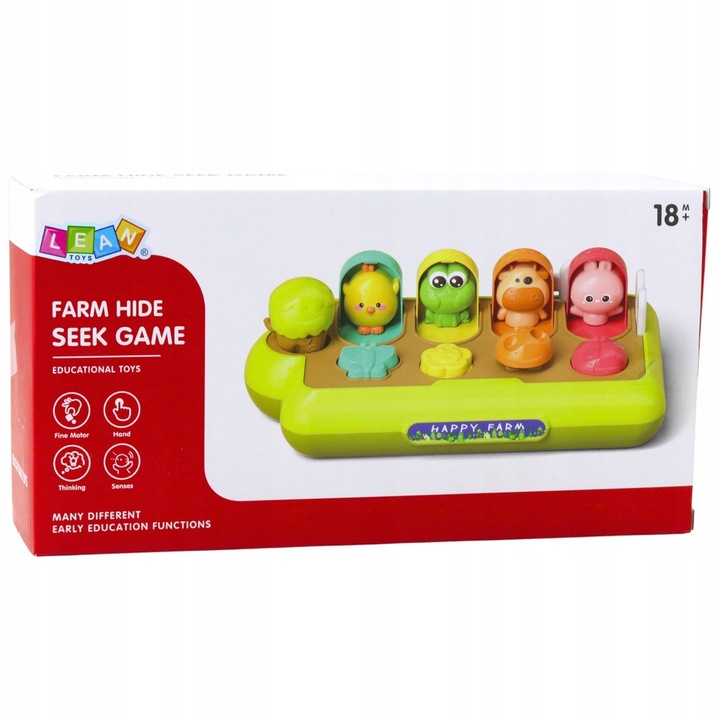 WYSKAKUJĄCE ZWIERZĄTKA ZABAWKA EDUKACYJNA POP-UP INTERAKTYWNA DLA DZIECI