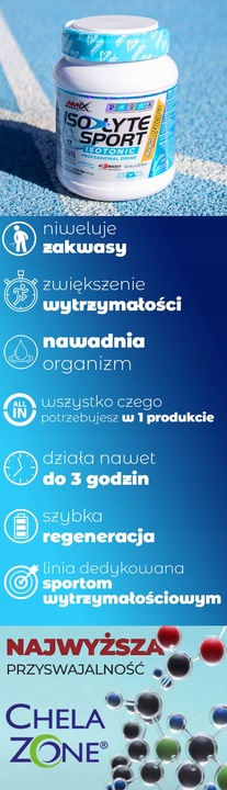 ISOTONIC Isolyte elektrolity IZOTONIK W PROSZKU DLA BIEGACZY, KOLARZY Mango