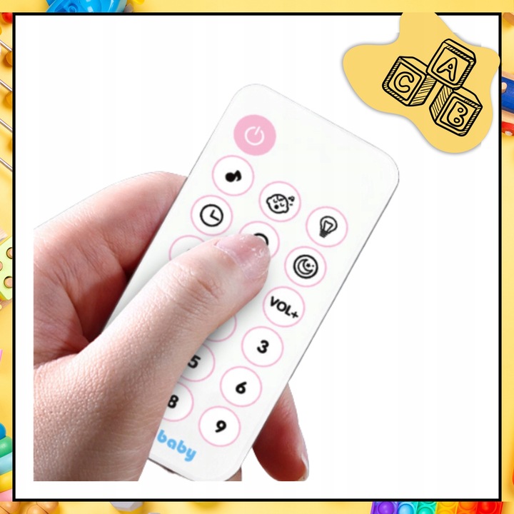 KARUZELKA DO ŁÓŻECZKA POZYTYWKA PROJEKTOR REGULACJA GŁOŚNOŚCI + PILOT