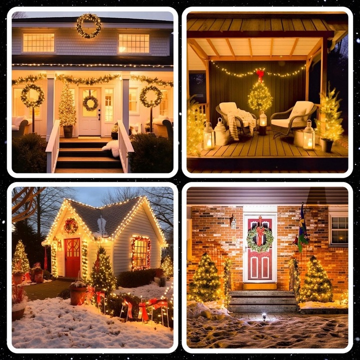 LAMPKI ŚWIATEŁKA CHOINKOWE 500LED ZEWNĘTRZNE WEWNĘTRZNE BIAŁE CIEPŁE 35M