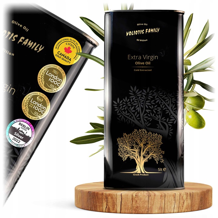 Oliwa z Oliwek 5l Extra V GRECKA niefiltrowana PIERWSZA W PL ZBIÓR 2024/25
