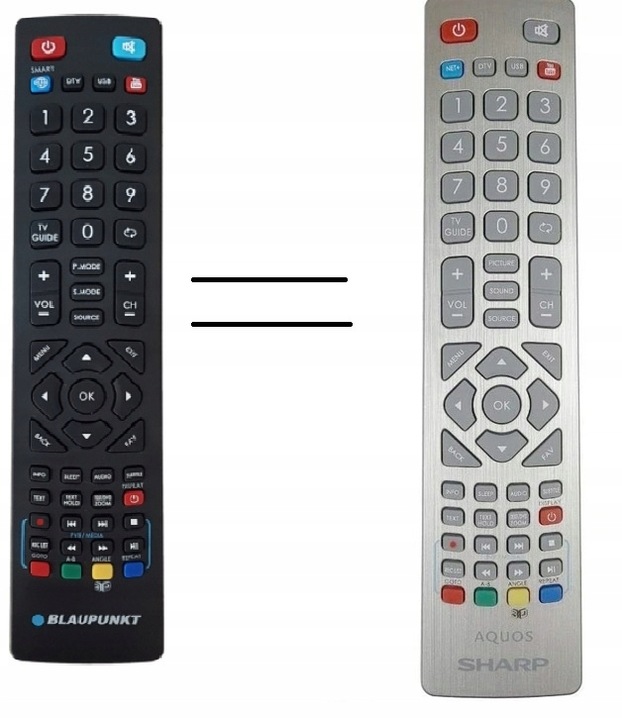 Pilot Sharp Aquos LC43CFE4142 Technika Blaupunkt 42188J Bush podczerwien