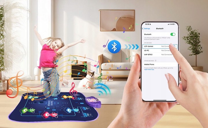 MATA DO TAŃCZENIA MUZYCZNA TANECZNA DLA DZIECI GRA INTERAKTYWNA TAŃCA ZABAW