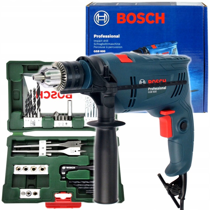 WIERTARKA UDAROWA GSB 600 RE BOSCH V-LINE 41 SZTUK