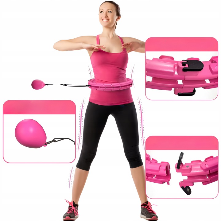 HULA HOP Z OBCIĄŻENIEM PLUS SIZE XXL WYPUSTKAMI ODCHUDZAJĄCE SKŁADANE SMART