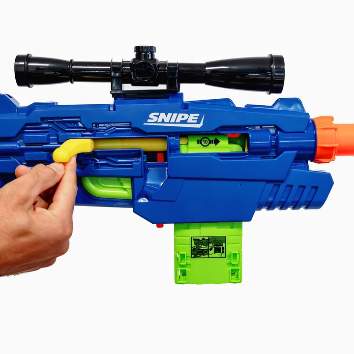 SNAJPERKA SNIPE PISTOLET KARABIN SNAJPERSKI PLUS STRZAŁKI NERF zestaw