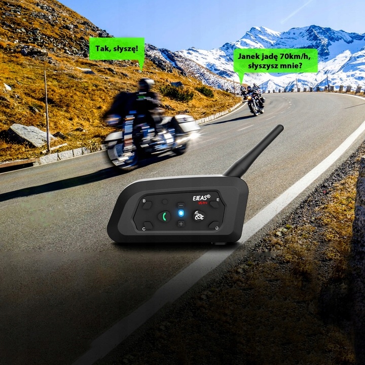 INTERKOM INTERCOM MOTOCYKLOWY EJEAS V6 PRO+ NOWA WERSJA 2024 1200M