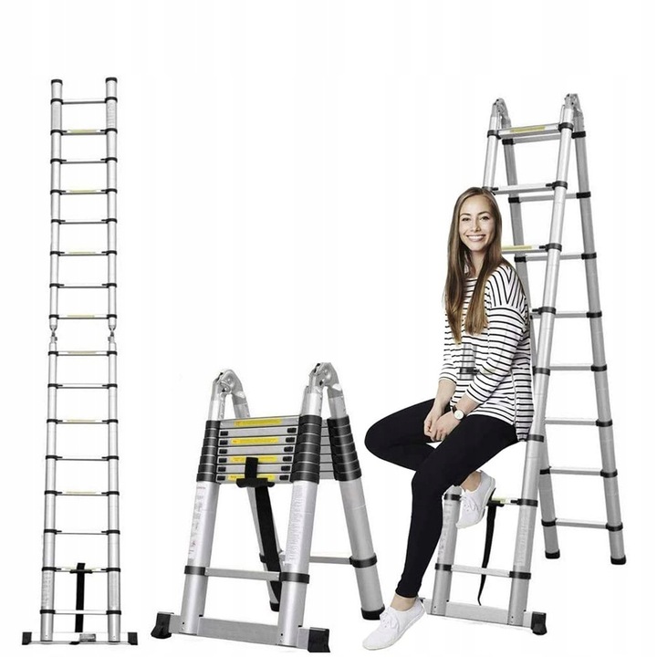 DRABINA TELESKOPOWA PRZEGUBOWA 5M 2XSTABIL /SCHODY