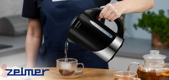 CZAJNIK ELEKTRYCZNY ZELMER BEZPRZEWODOWY STAL NIERDZEWNA DUŻY 1,7L 2200W