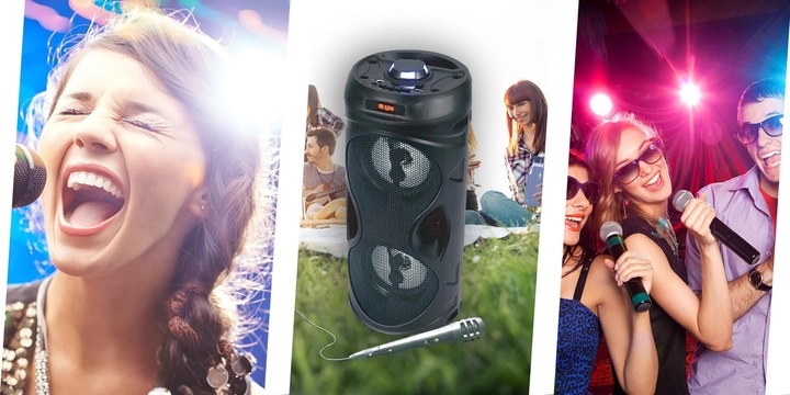 Głośnik Bluetooth Przenośny Bezprzewodowy Karaoke Manta SPK815 Mikrofon