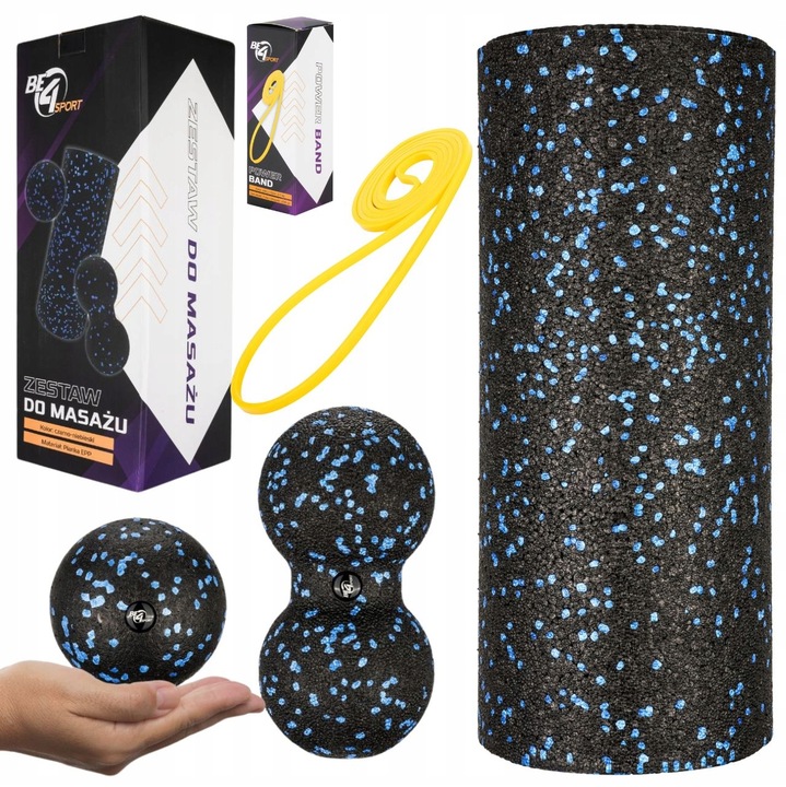 ZESTAW ROLLERÓW DO MASAŻU EPP 3W1 GRATIS GUMA OPOROWA POWER BAND OPÓR 2-7kg