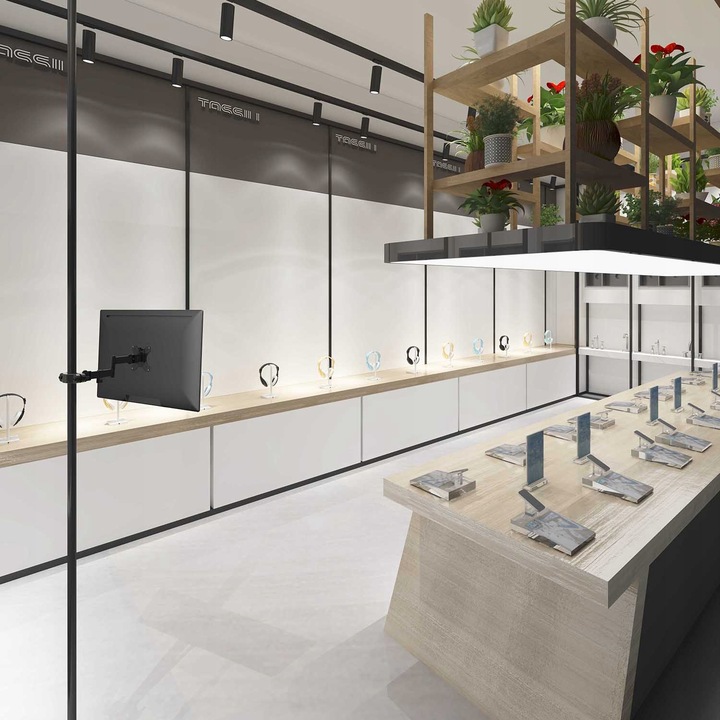 UCHWYT DO MONITORA LED LCD OLED 17-35" NA SŁUPEK RURĘ MACLEAN MC-984