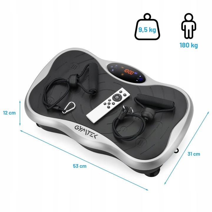 PLATFORMA WIBRACYJNA WIBRUJĄCA TRENINGOWA MASAŻER Z PILOTEM XP500 GYMTEK