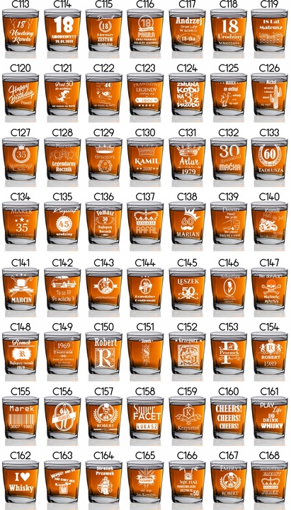 SKRZYNKA KARAFKA SZKLANKI DO WHISKY Z GRAWEREM!