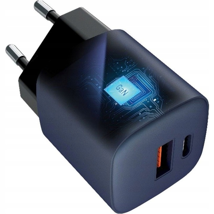 Szybka ładowarka sieciowa USB-C USB-A QC PD 33W Forcell kostka do ładowania