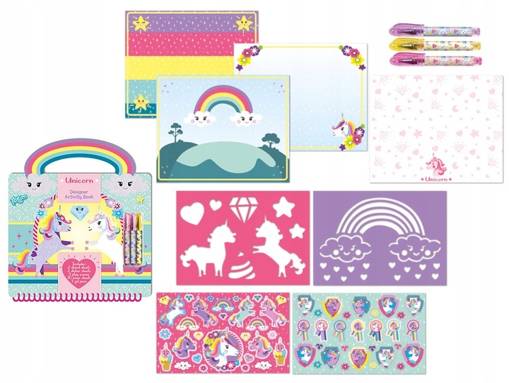 Totum zestaw kreatywny plastyczny dla dziewczynki Jednorożec do rysowania