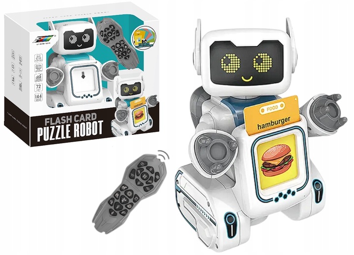 Interaktywny Robot z Fiszkami do Nauki Zdalnie Sterowany Pilotem Gra Chodzi