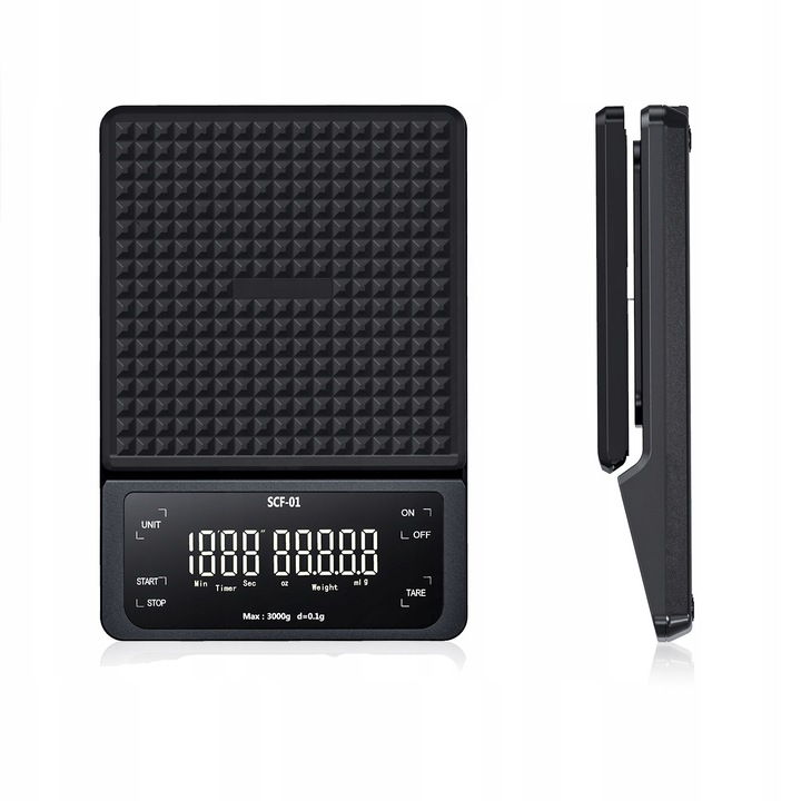 Elektroniczna waga do kawy ETECH SFC-01WK 3 kg / 0,1g TIMER BARISTYCZNA
