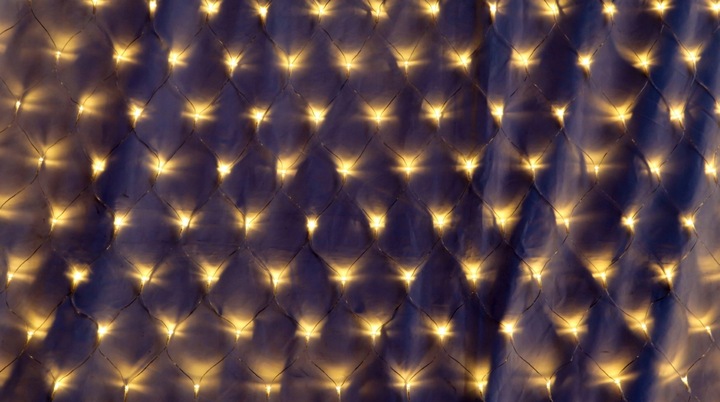 SIATKA LED 3 m x 2 m BIAŁA CIEPŁA na TARAS KRZEWY BALKON Oświetlenie Święta